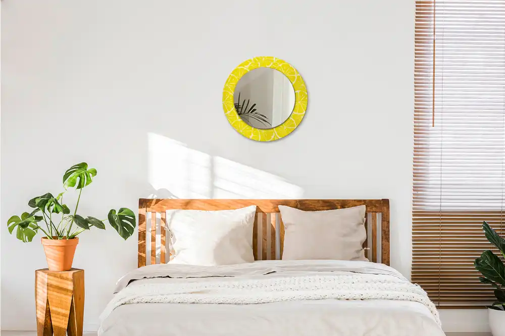 Round decorative mirror Lemons