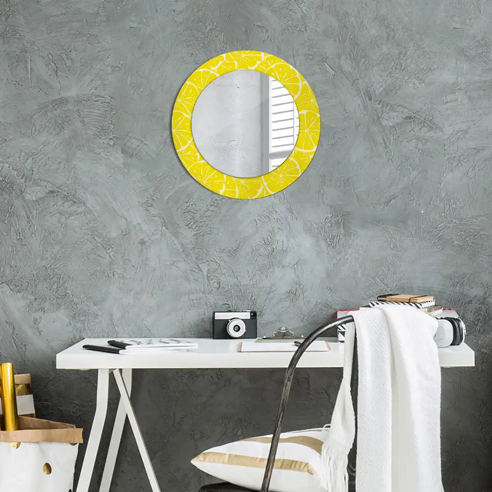 Round decorative mirror Lemons