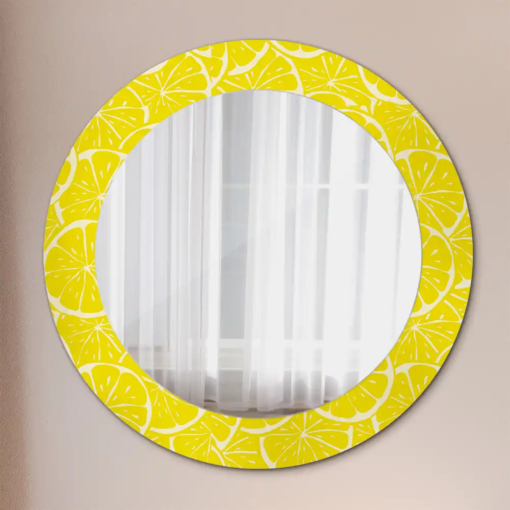 Round decorative mirror Lemons