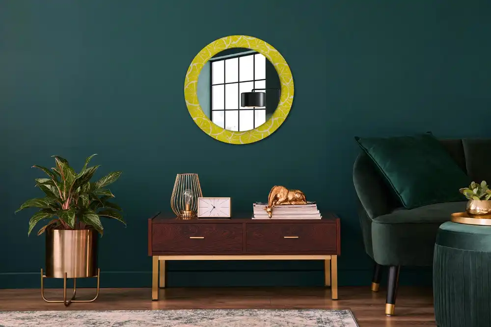 Round decorative mirror Lemons