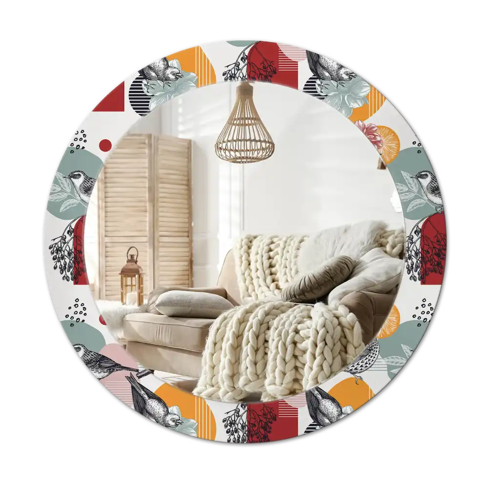 Round printed mirror Vintage Patches