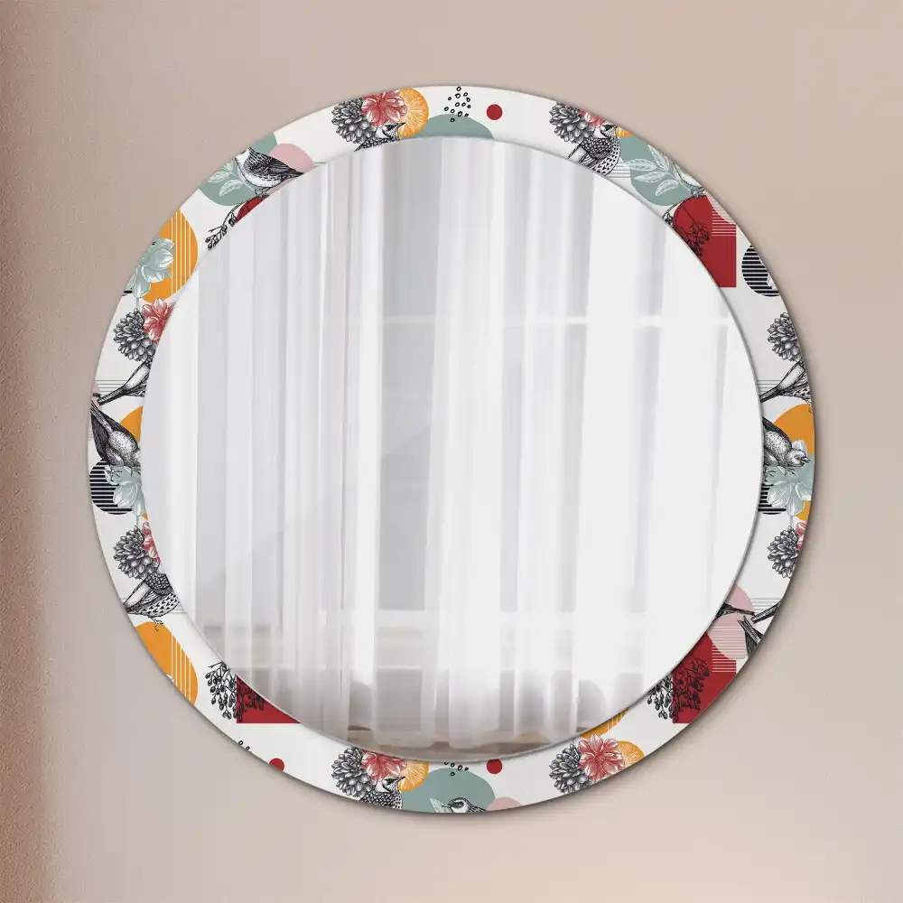 Round printed mirror Vintage Patches