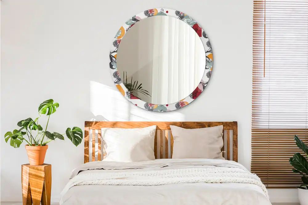 Round printed mirror Vintage Patches