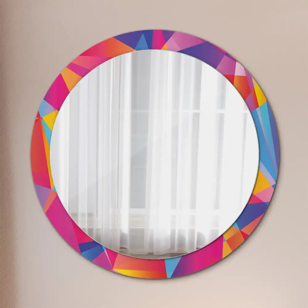 Round wall mirror decor Geometric composition