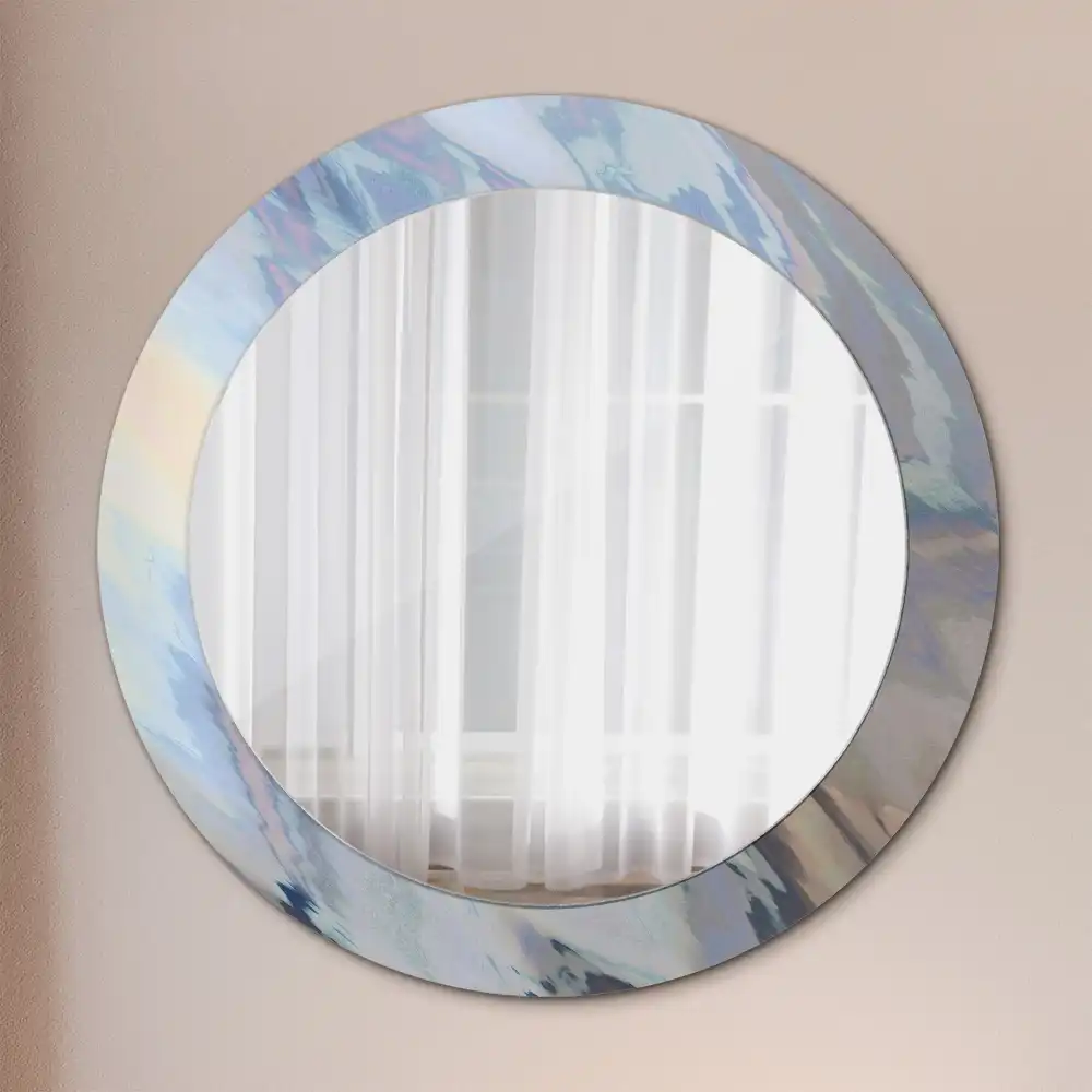 Round decorative mirror Abstract waves