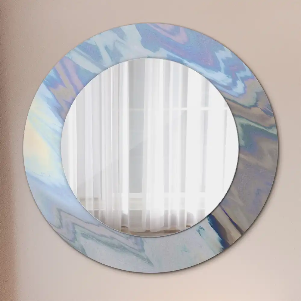 Round decorative mirror Abstract waves