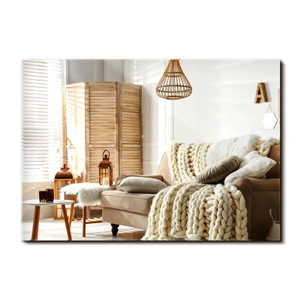 Rectangular mirror decor frameless modern