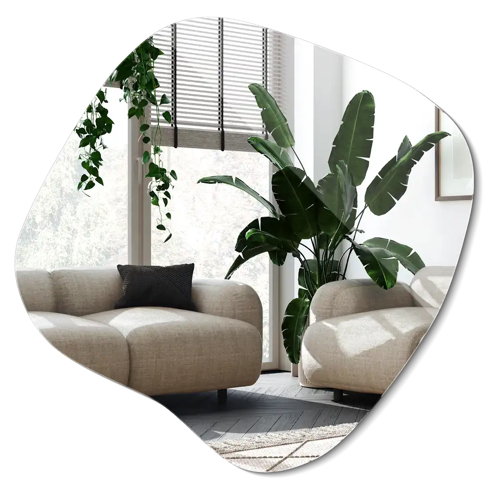 Splash shaped mirror striking accessory