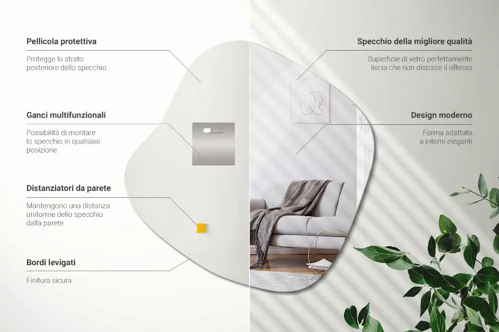 Splash shaped mirror striking accessory