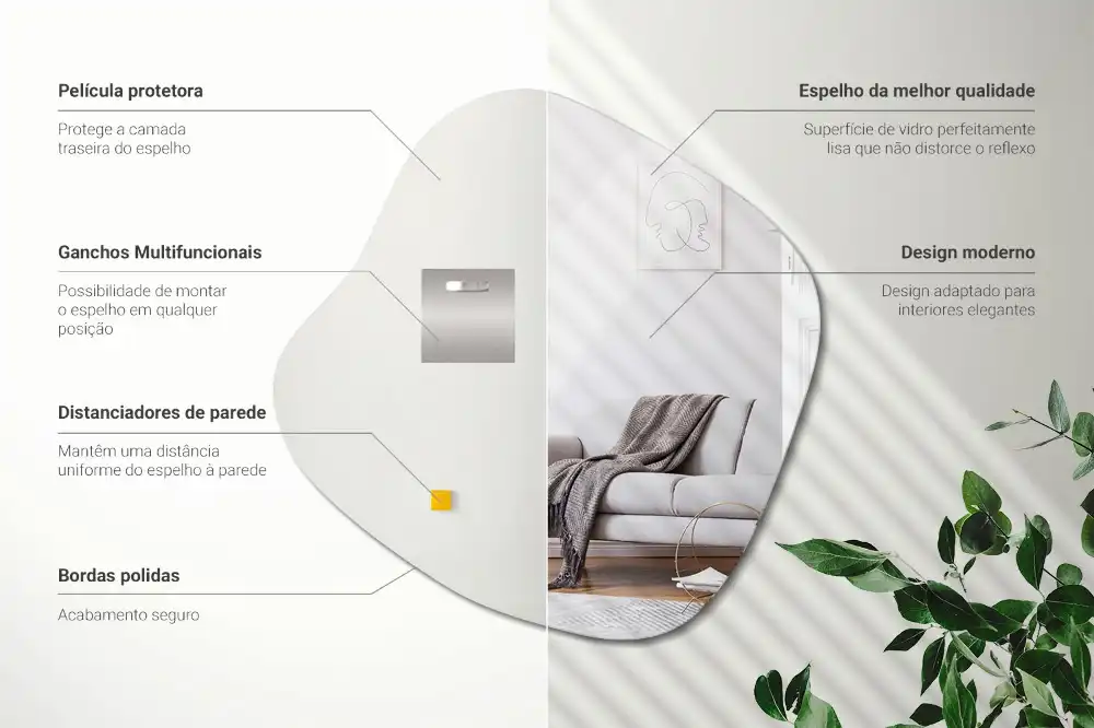 Splash shaped mirror striking accessory