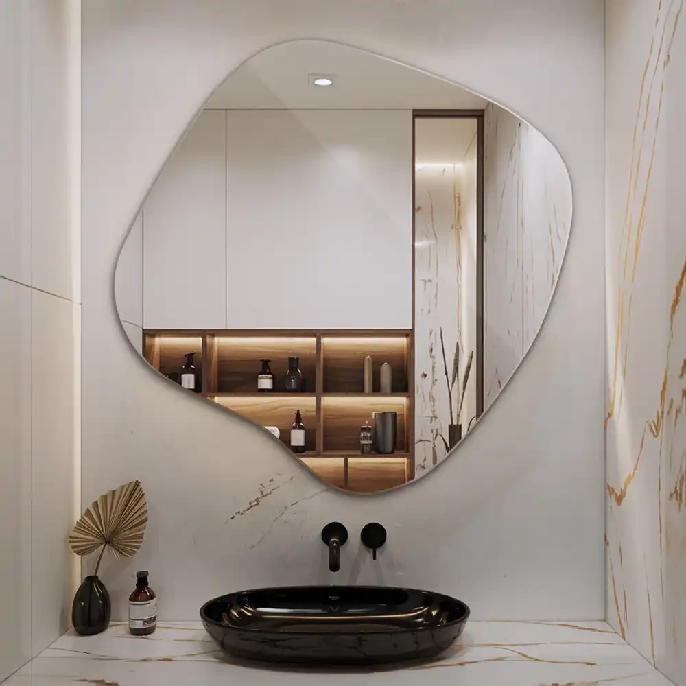 Splash shaped mirror striking accessory