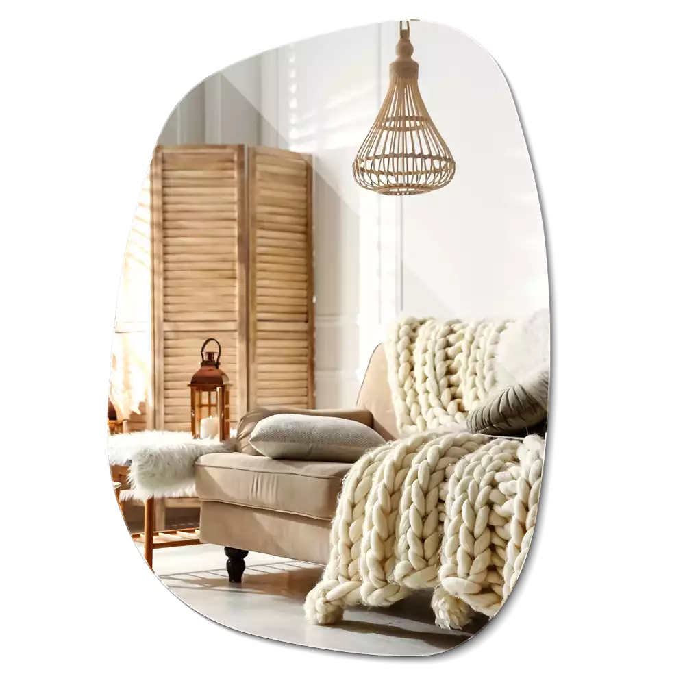 Organic mirror with a sophisticated shape