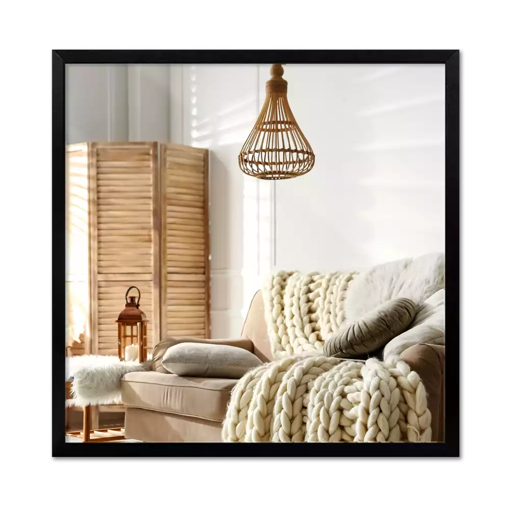 Mirror rectangle with black frame