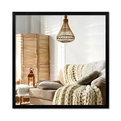 Mirror rectangle with black frame