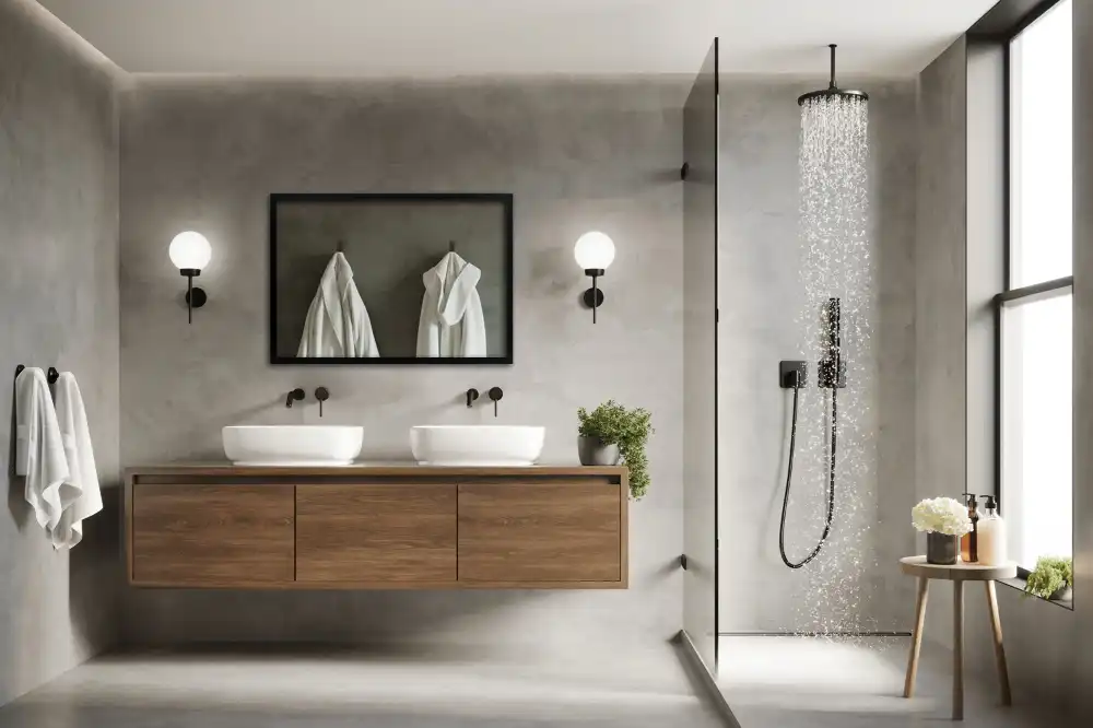 Mirror rectangle with black frame