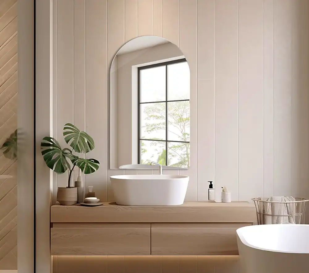 Arc mirror hanging decorative