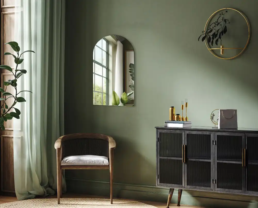 Arc mirror hanging decorative