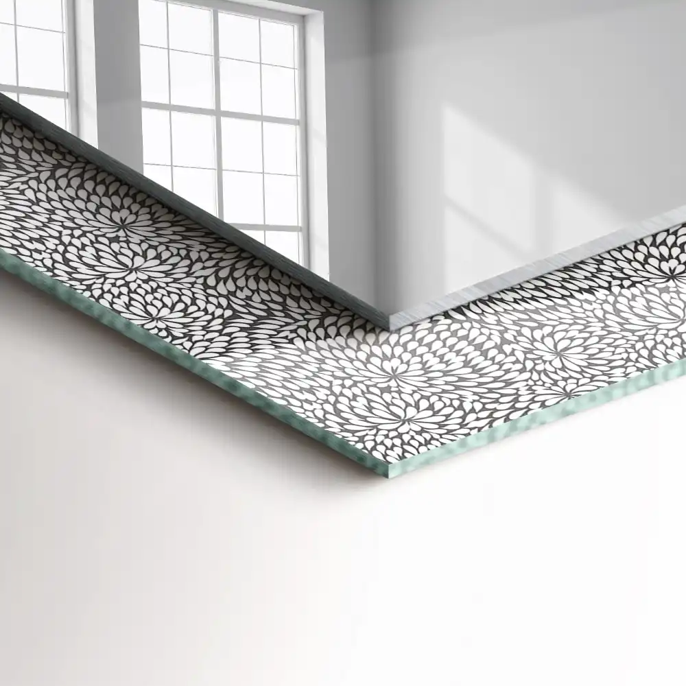 Rectangular mirror print 3d pattern