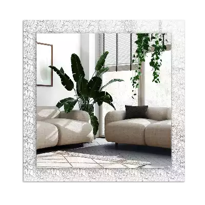 Rectangular decorative mirror Floral monochrome pattern
