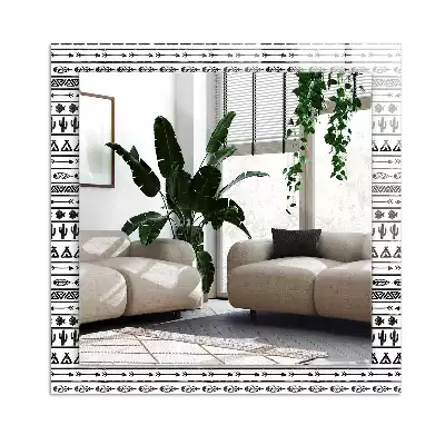 Rectangular mirror print Tipi arrowhead cacti