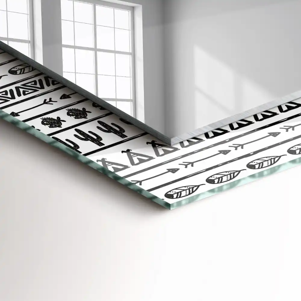 Rectangular mirror print Tipi arrowhead cacti