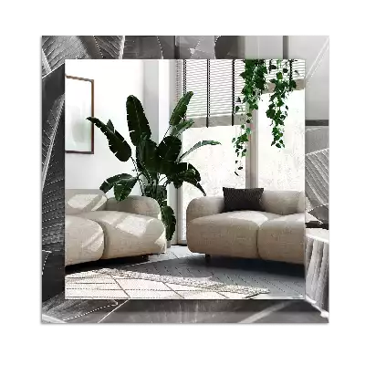 Rectangular wall mirror design Banana leaves