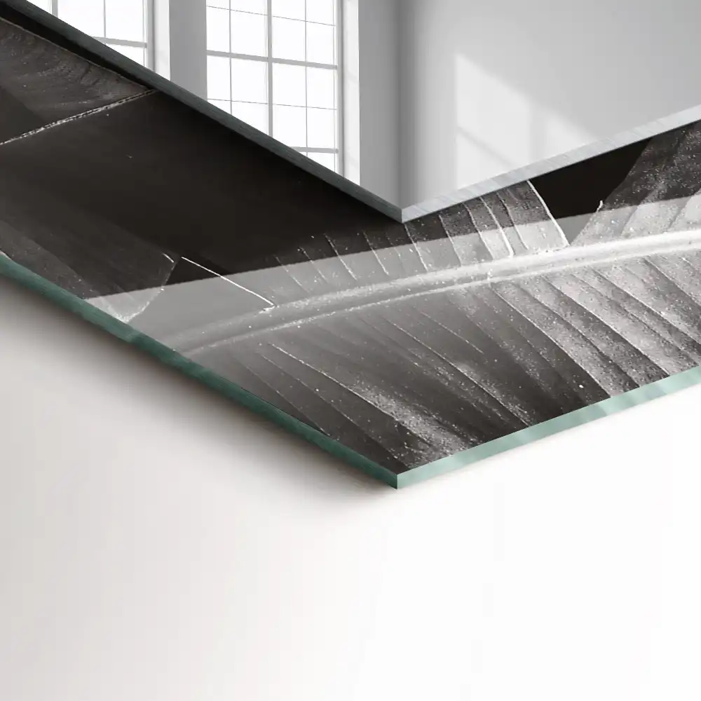 Rectangular wall mirror design Banana leaves