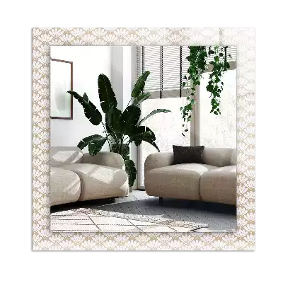 Rectangle decorative mirror Flower geometric pattern