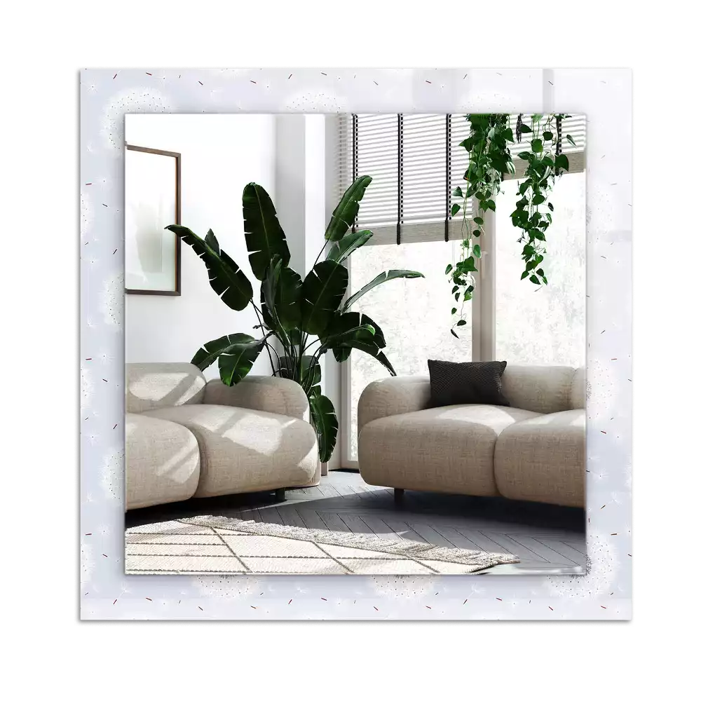 Rectangular wall mirror design Dandelions flowers