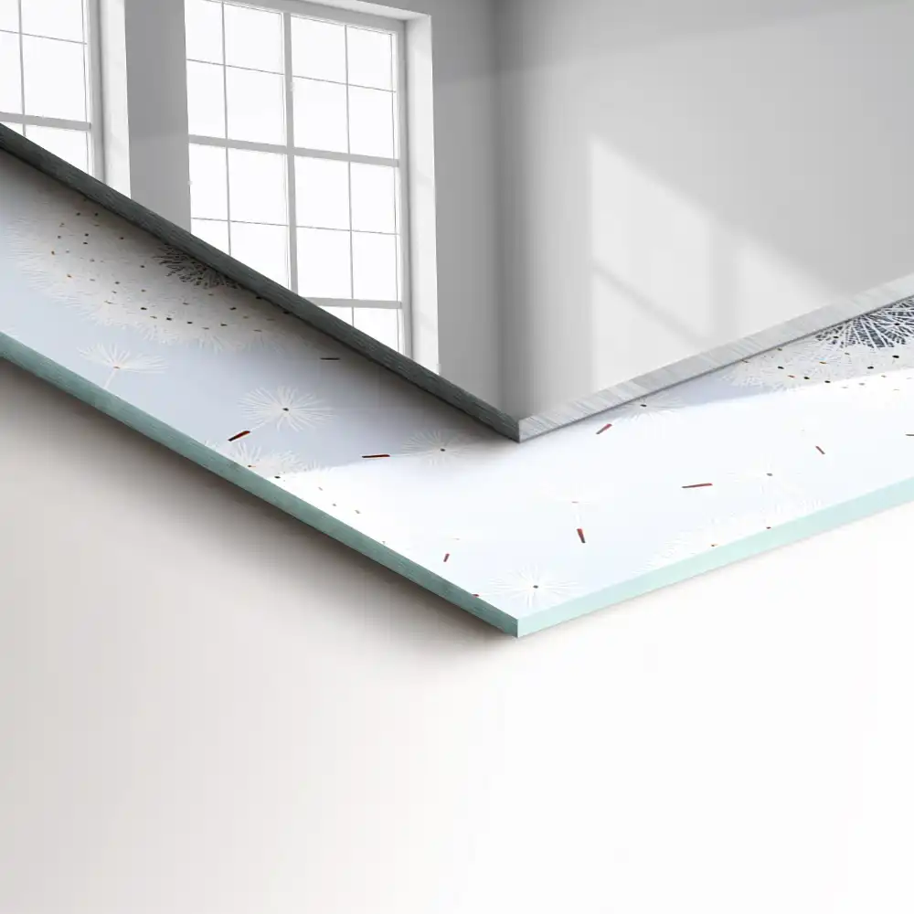 Rectangular wall mirror design Dandelions flowers