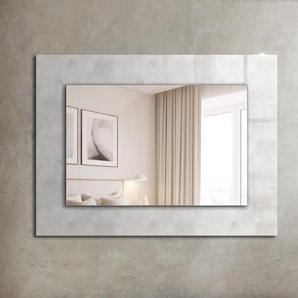 Rectangular decorative mirror Gray texture pattern