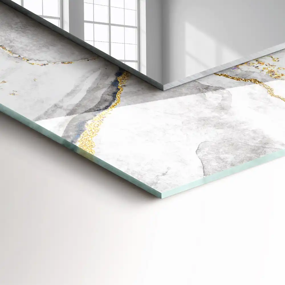 Rectangle decorative mirror Veined marble