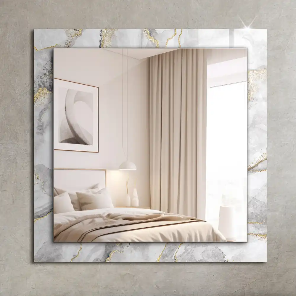 Rectangle decorative mirror Veined marble