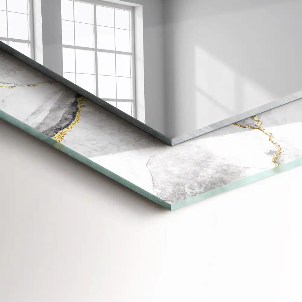 Rectangle decorative mirror Veined marble