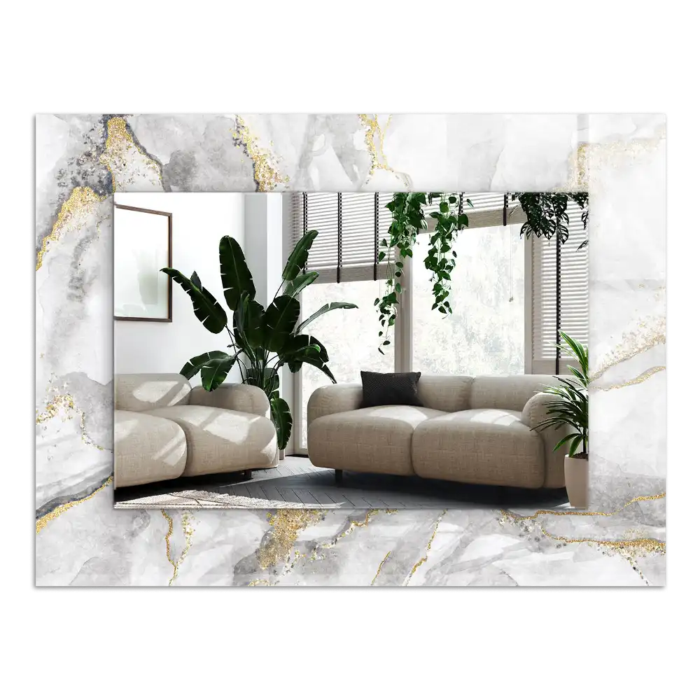 Rectangle decorative mirror Veined marble