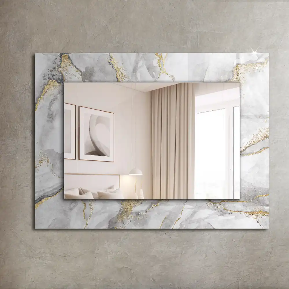 Rectangle decorative mirror Veined marble