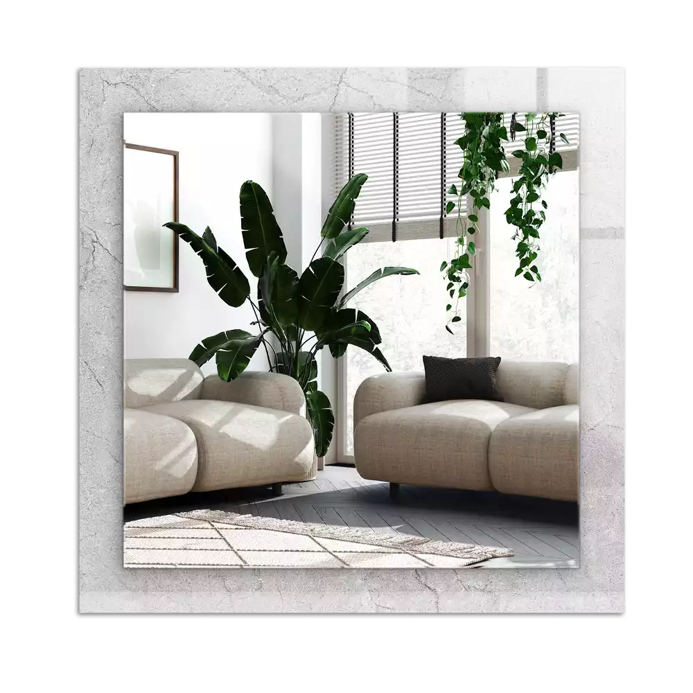 Rectangular decorative mirror Cracked concrete surface