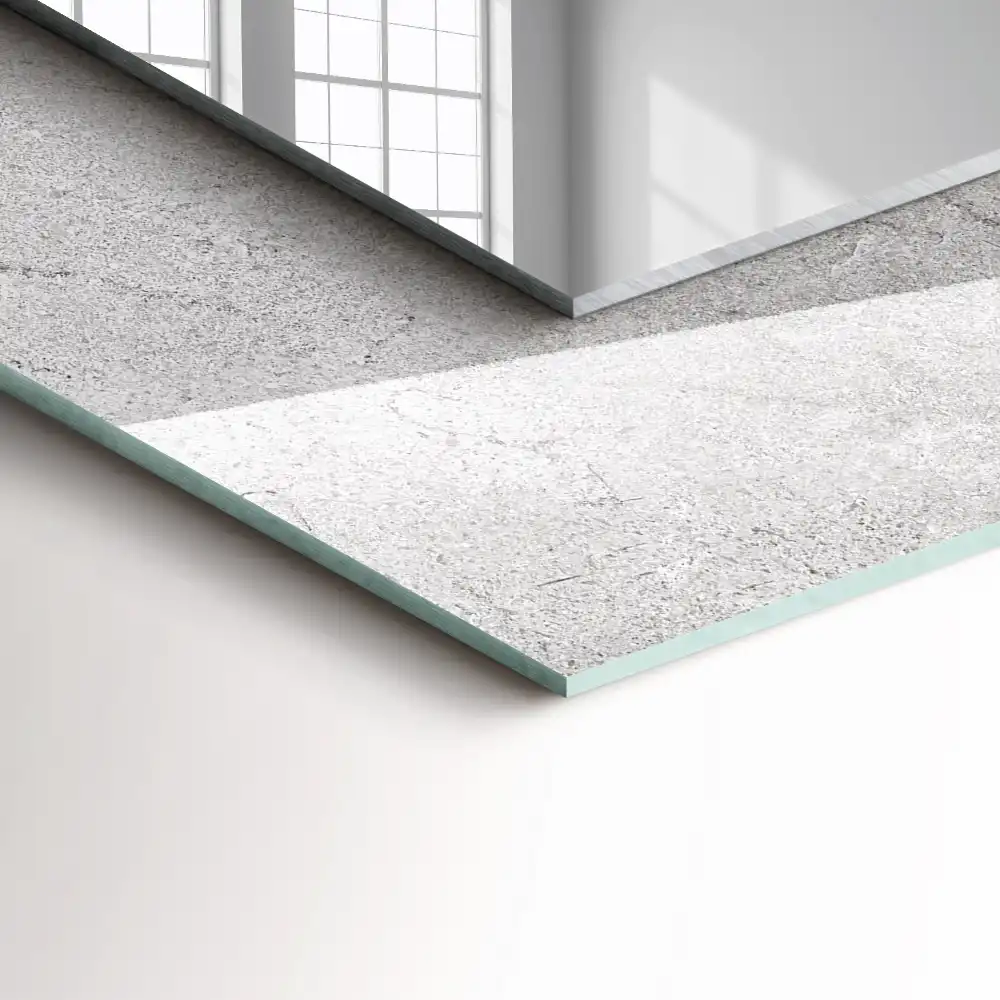 Rectangular decorative mirror Cracked concrete surface