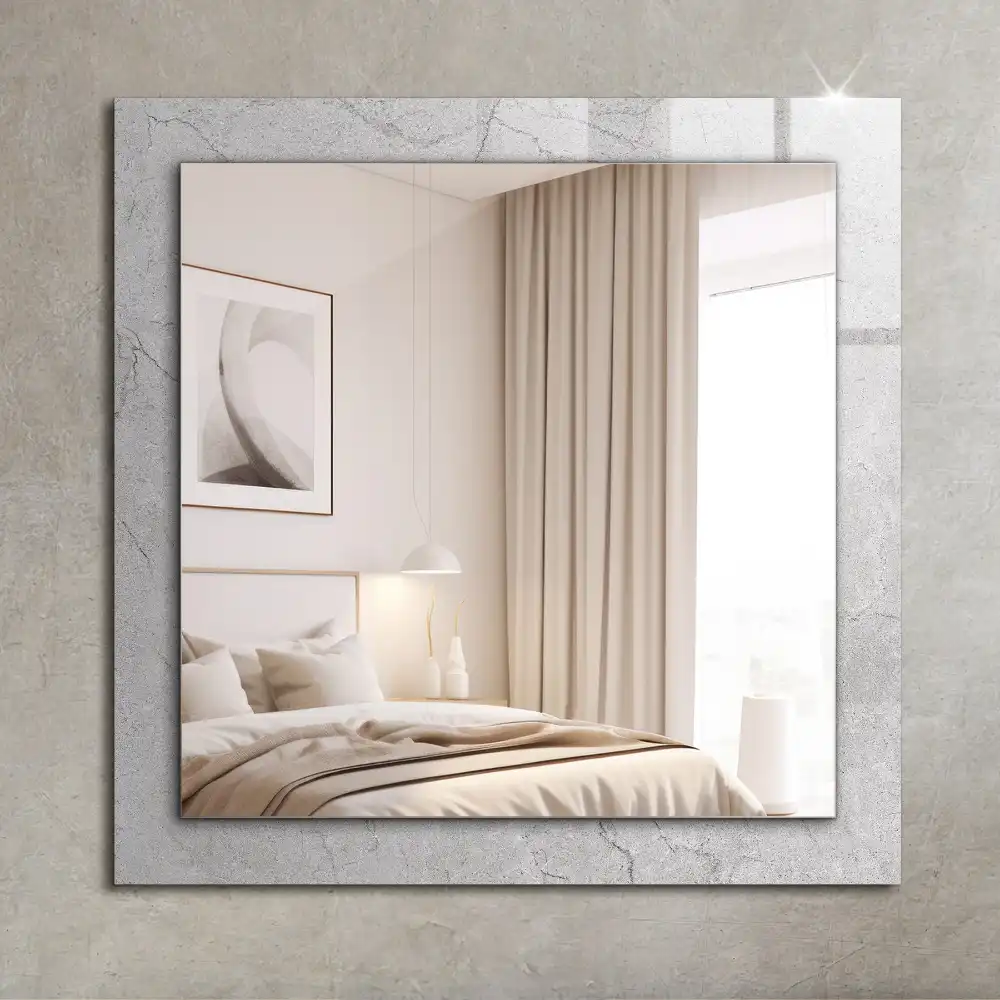 Rectangular decorative mirror Cracked concrete surface