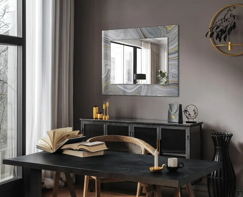 Rectangle decorative mirror Abstract Marble Patterns