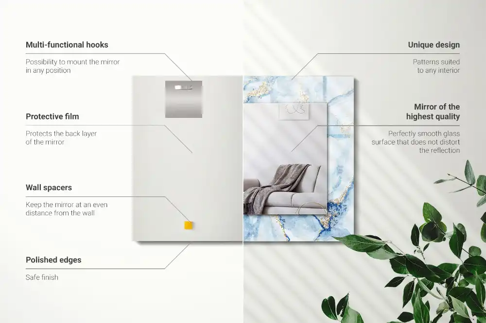 Rectangular decorative mirror Abstract Marble Pattern