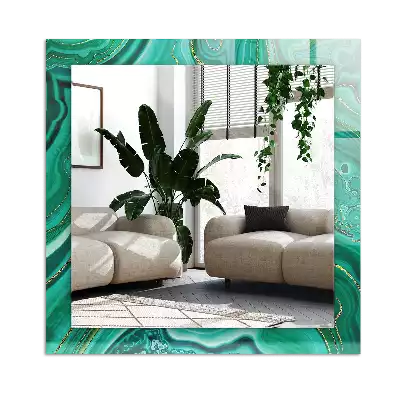 Rectangular wall mirror design Abstract green texture