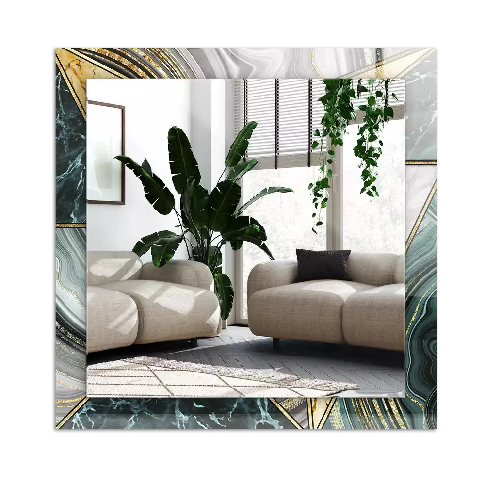 Rectangular decorative mirror Abstract geometric patterns
