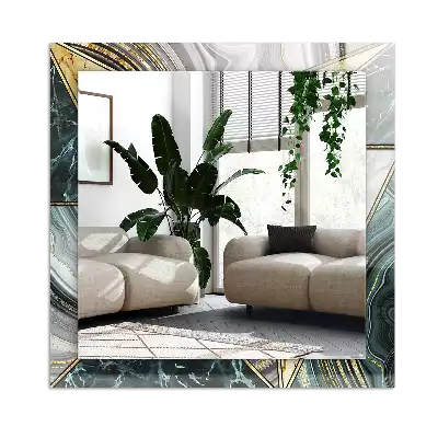 Rectangular decorative mirror Abstract geometric patterns