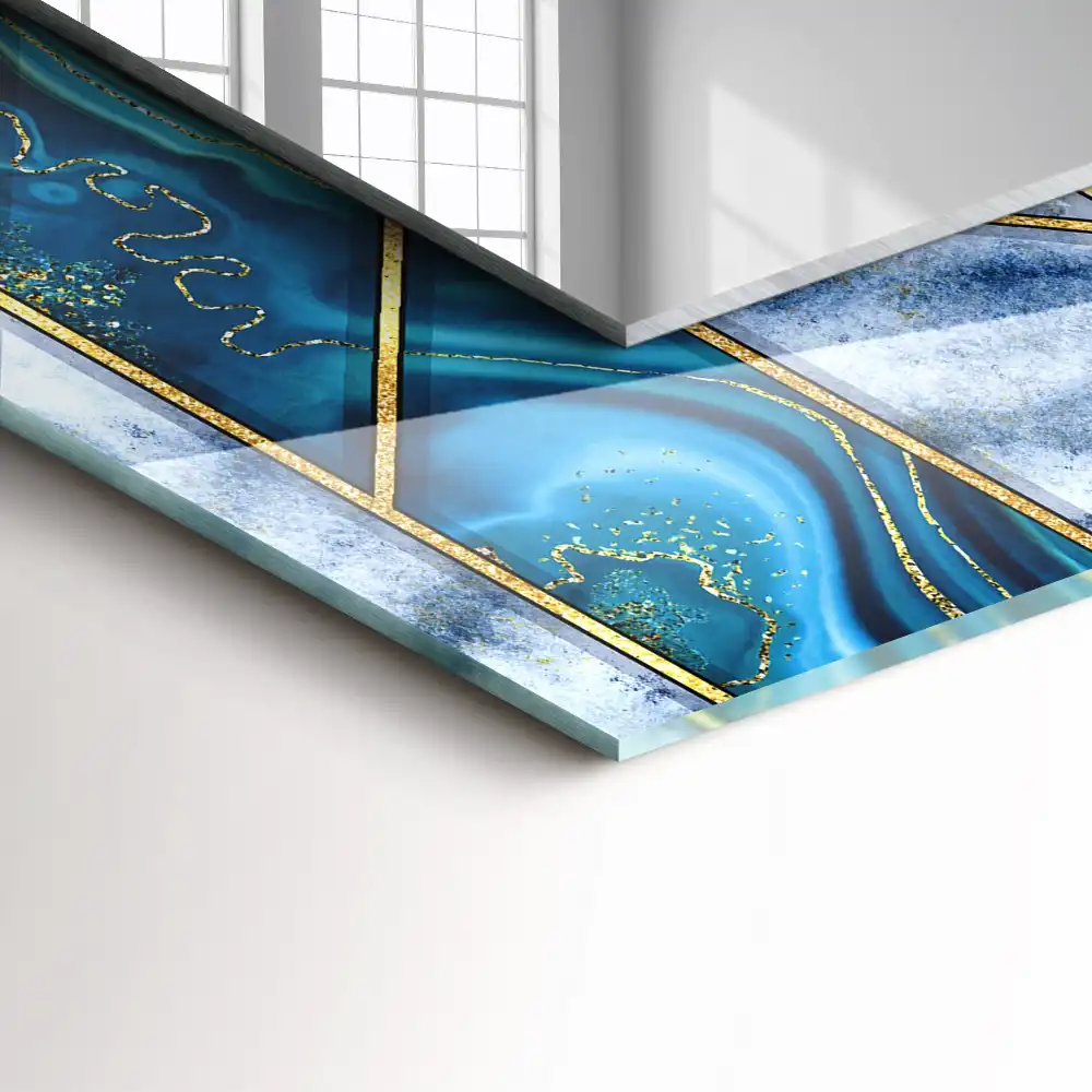 Rectangular mirror print Abstract geometric mosaic