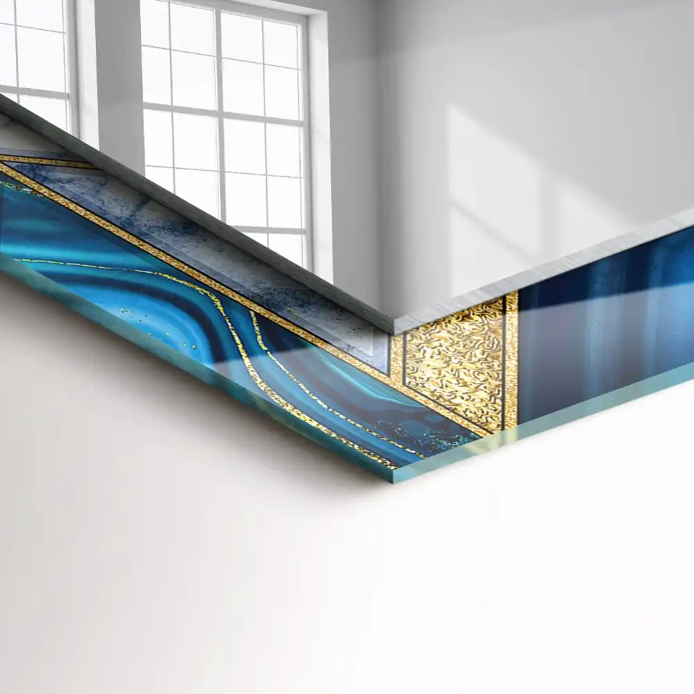 Rectangular mirror print Abstract geometric mosaic