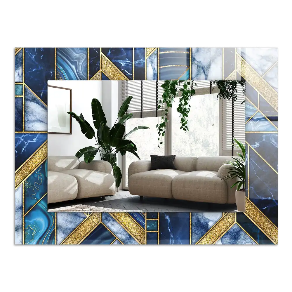 Rectangular mirror print Abstract geometric mosaic