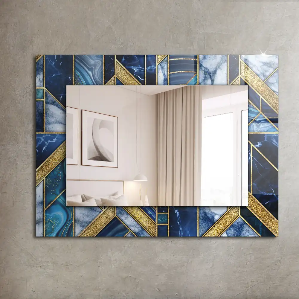 Rectangular mirror print Abstract geometric mosaic