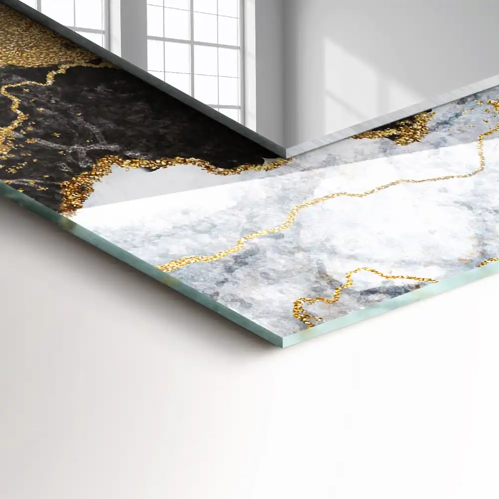Rectangular decorative mirror Marble abstraction