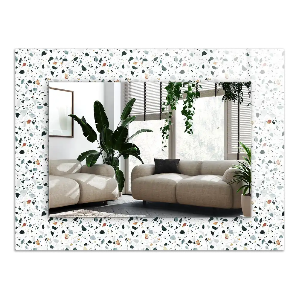 Rectangular mirror print Terrazzo Mosaic Pattern